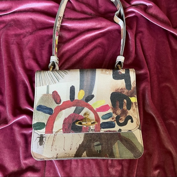 *SOLD* VIVIENNE WESTWOOD • RARE AUTHENTIC GENUINE LEATHER FLORA & FAUNA HANDBAG - Picture 4 of 16